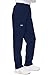 CHEROKEE Women's Workwear Elastic Waist Cargo Scrubs Pant, Navy, X-Large-Petite