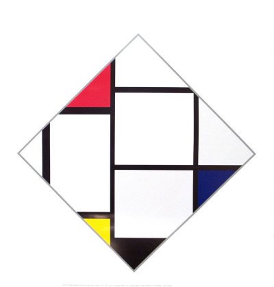 Peinture à l'huile Piet Mondrian 20x24 | Reproduction National Gallery 1995
