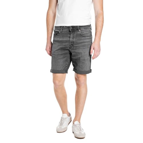 Short en denim Replay MA981Y 33 toile premium aux finitions haute résistance