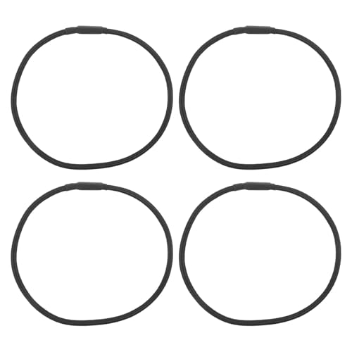 AKOOSY 4 Pezzi Fasce Elastiche di Ricambio in Gomma Nera per Supporto Microfono Sospensione Antiurto, Accessori Elastici per Microfono da Studio, Kit Sostituzione Anelli Isolanti