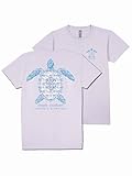 Simply Southern Turtle T-Shirt, Floral Pattern Design, Conserve & Protect, Lavender (US, Alpha, Small, Regular, Regular, Lilac)