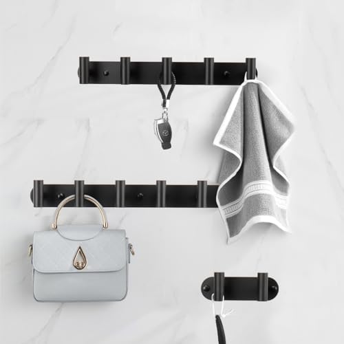 Vanloory VL715RCHR6 Coat Hook Rack, Wall Mounted Coat Rack With 6 Hooks, Heavy Duty Towel Hooks Rack Wall Hooks thumb #3