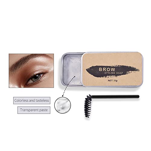 Jabón de cejas Wild Cownling Shaping Cera sin color crema de cejas natural para elegante - imagen 5