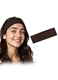 Headbands Plain Stretchy, Elastic Hair Bands for Women's, Headbands Non Slip, Soft Cotton Cloth Fabric Ideal for daily use. (Brown)