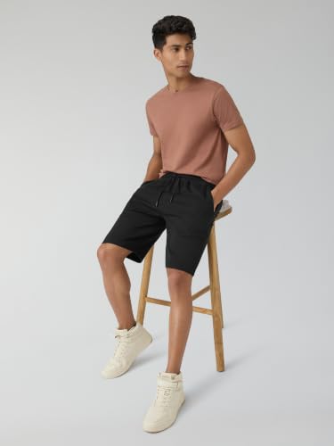 Image of XYXX Men's Nova Cotton Regular Fit Solid Shorts with Side Pockets and No Marks Waistband