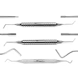 3 Pcs Dental Restorative Instruments Set | RGS 1-2, RGS 3-4 & Enamel Hatchet 8/9, Stainless Steel Composite...