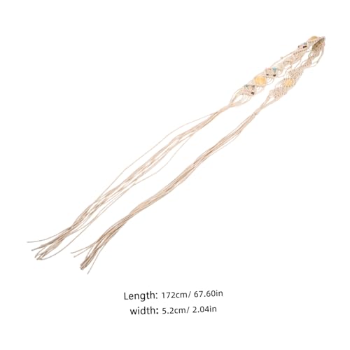 LIFKOME Boho Braided Waist Belt with Natural Stone Accents Adjustable Ethnic Design Rope Strap for Dresses and Casual Outfits for Freespirited Style2