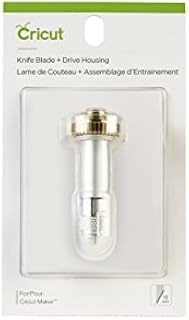 Cricut Knife Blade and Drive Housing, Hard and Durable Cutting Blade, Cuts Wood, Leather, Chipboard & More, Create Puzzles, Models, Leather Goods, Compatible with Cricut Maker Cutting Machine