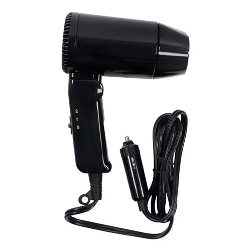 MACHSWON 12V Portable Car Hot Cold Folding Travel Black with Foldable Handle Ideal Hair Straightener and Hair Dryer Kit - Image 4