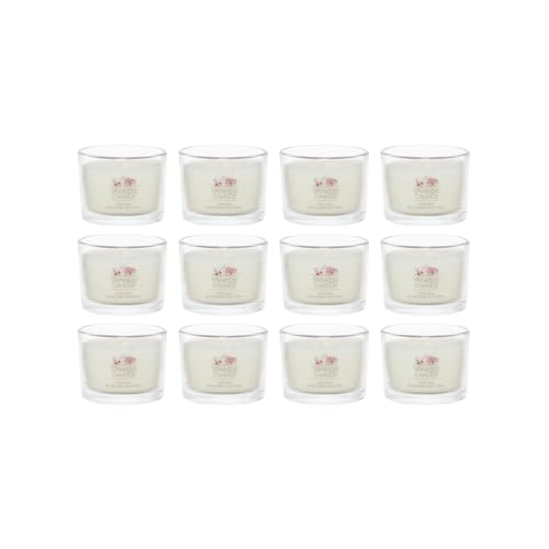 Image of Yankee Candle Mini Jar, Sakura Blossom Festival Scented Candles, Premium Soy Wax Blend for Long Lasting Home Fragrance and Stress Relief, Gift Set for Women and Men, 1.3 Ounce (Pack of 12)