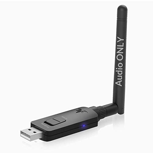 Avantree DG60 USB Bluetooth 5.0 Audio Adapter mit großer Reichweite für PC PS4 PS5 Mac Laptop, drahtloser aptX Audio-Dongle mit hervorragendem Klang und geringer Latenz für Kopfhörer/Lautsprecher