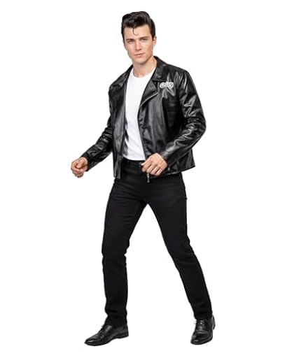 Funidelia Chaqueta Oficial T-Birds - Grease para Hombre, Años 50: Rock & Roll, John Travolta - Traje para Adultos para Fiestas, Carnaval y Halloween, Talla L | Ya disponible en tu tienda friki favorita! En mundofriki.es!