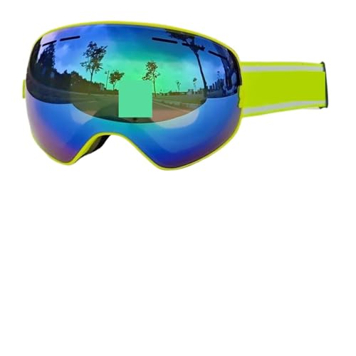 PSNKLMM Ski Goggles Large Sled Sports Glasses Winter Cycling Goggle Adult Equipment Double Layer Anti Fog Lens(XJ-DH-02)