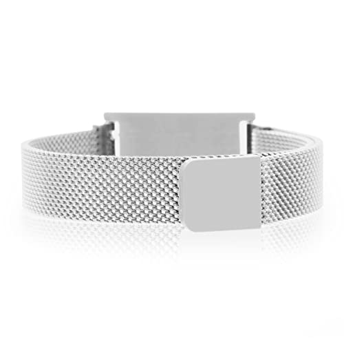 Medical Alert Bracelets For Women, Fully Size Adjustable, Rose Gold And Silver Abalone Custom Engraved Id Plate, Easy On And Off Magnetic Closure, Free Engraving, 1 Year Free Warranty, Lauren's Hope Medical Id (Silver) #TOP7