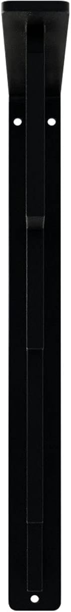 1 1/2"W x 10"D x 12"H Eris Wrought Iron Bracket, (Single center brace), Powder Coated Black