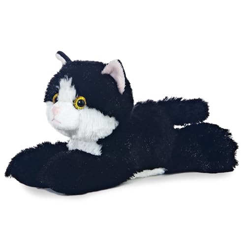 Image of Aurora® Adorable Mini Flopsie™ Maynard™ Stuffed Animal - Playful Ease - Timeless Companions - Black 8 Inches