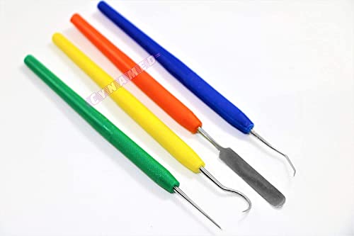 Dental Plastic Scaler 3pcs + Spatula | Dental Probes Disposable Plastic Scalers Crafts, Dental, Vet (Cynamed)