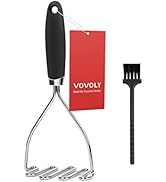 Vovoly Potato Masher, Premium Small Potato Masher Stainless Steel, Professional Mashed Potatoes M...
