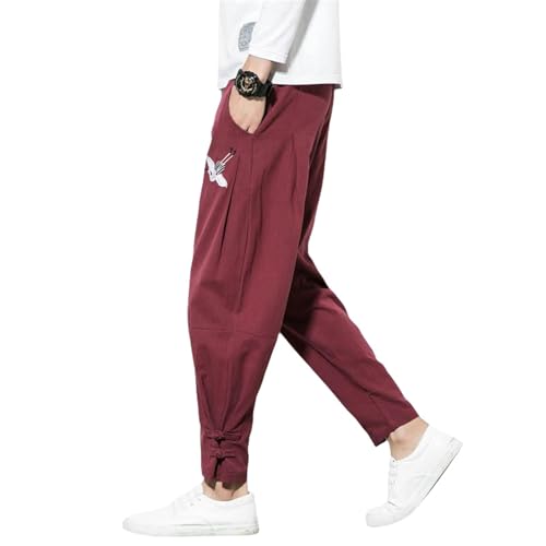 Pantalon sarouel style chinois chaud pour homme contre le froid