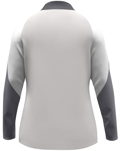 JAKO Damen Polyesterjacke Dynamic, hellgrau/weiß/grau, XL – Ansicht 6