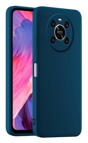 HULLIN Funda de Silicona Colorida para Teléfono, Adecuada para Honor Magic4 Lite (6.81') - Azul Zafiro