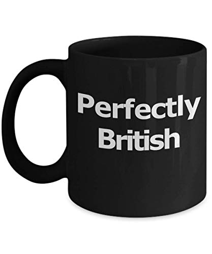 Kueprae Perfectly British - Taza de café de cerámica para té, 325 ml