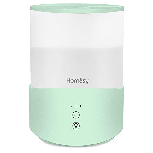 Homasy Cool Mist Humidifier Diffuser, 2.5L Essential Oil Diffuser, Top Fill Humidifier