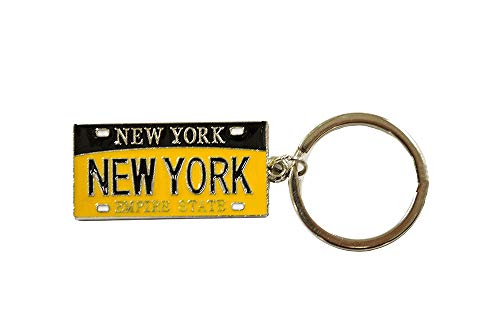 New York Empire State License Plate Replica Metal Key Chain- NYC Souvenirs