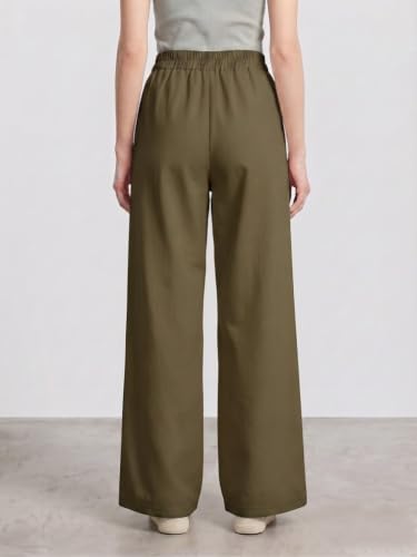 Image of Vogaan Women's High-Waist Korean Trousers with Wide Baggy Fit | Trendy GenZ Streetwear Pants | Trousers | Women Trousers