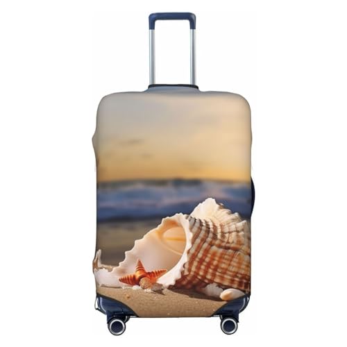 Housse pour valises Beach Seashell2 M élastique noire voyage