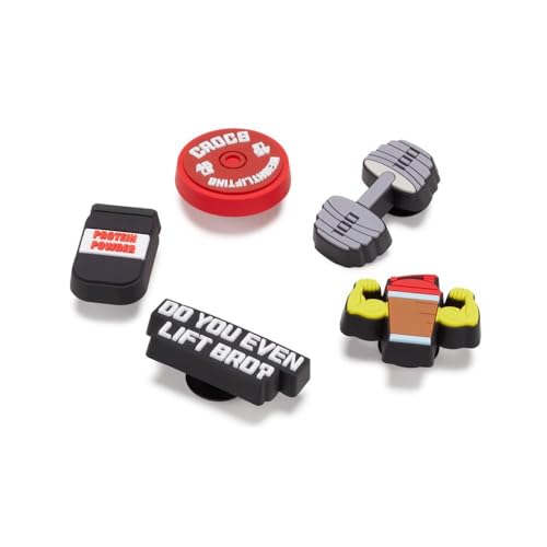 Image of Crocs Jibbitz Weightlifting 5 Pack, Multi