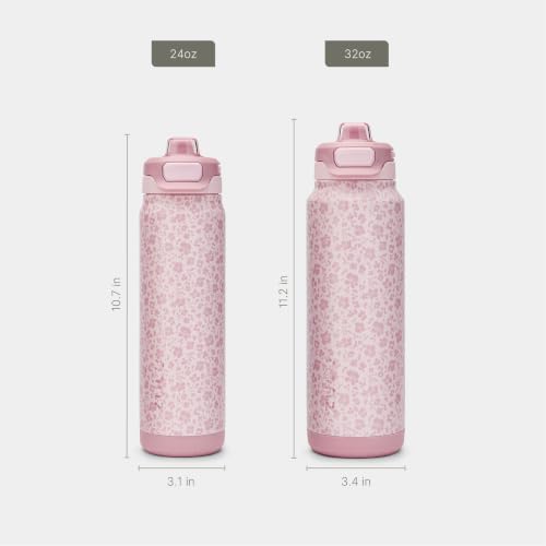 Image of ZULU Powerfill Pro 24oz Stainless Steel Water Bottle - You're Wild Flower