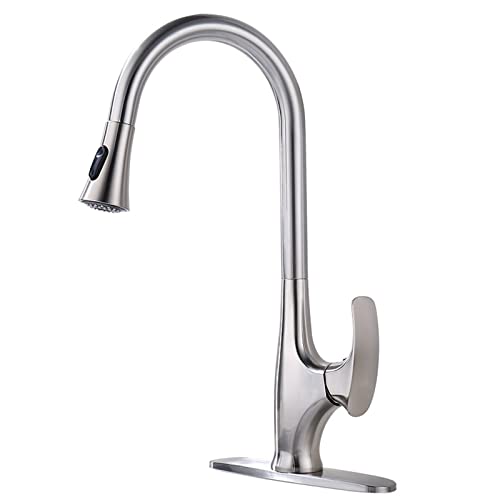 Robinet de cuisine commercial en laiton massif au design épuré