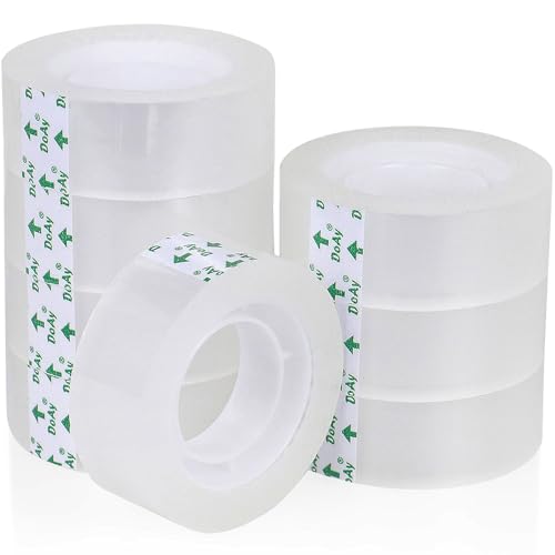DOAY 8 Rolls Easy Tear Transparent Tape Refills - Gift...