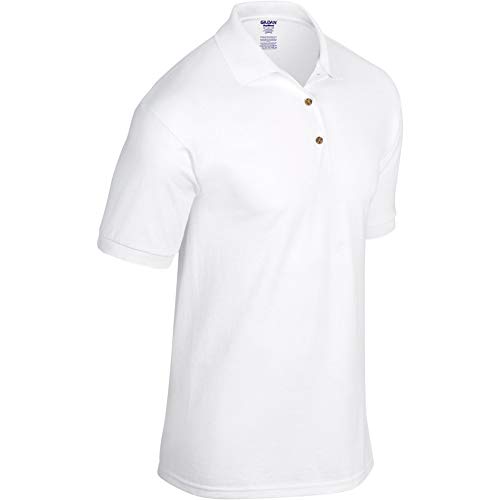 Polo Gildan para Hombre DryBlend Jersey Manga Corta Talla M Blanco miniatura 4