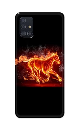 Image of PRINTFIDAA Printed Hard Back Cover Case for Samsung Galaxy M31s Back Cover (Fiery Horse) -112