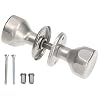 KOTARBAU® Türknauf Drehbar Silber Türgarnitur Türbeschlag Türgriff mit Montageschrauben Stahl Lackiert Kugelknauf Türknopf Drehknauf Schutzbeschlag