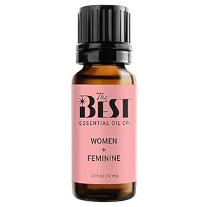 The Best Women + Feminine Essential Oil Blend- Premium Grade- 100% Pure & Natural for Aromatherapy, Diffuser, Spa, Massage, Air Freshener- 10 ml (.33 fl oz)