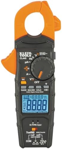Klein Tools CL445 HVAC Clamp Meter, Auto-Ranging TRMS, NCVT, Measures Voltage, Current, Temperature, Micro Amps, InRush and More 1 1/2-Inch Jaw