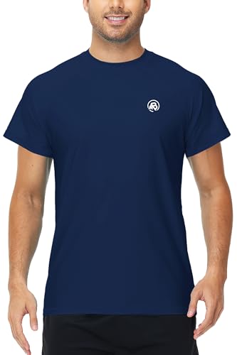 Image of AOBUTE Mens Swim Shirts Short Sleeve UPF 50+ Sun Shirt Quick Dry Rash Guard Fishing Swimming Shirt