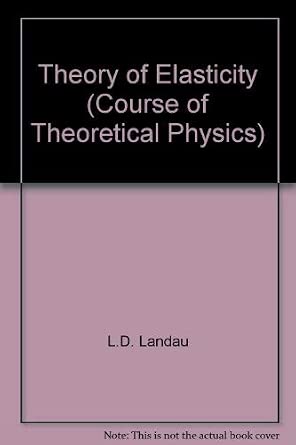 Theory of Elasticity: v. 7 3rd Edition book cover