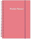 Weekly Planner Undated - Spiral Goal Planner Notebook, A5 To Do List Planner for Men and Women, PVC