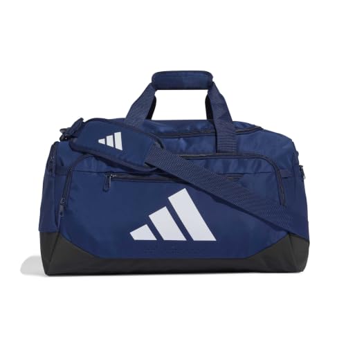 adidas Bolsa esportiva unissex Training Defender pequena, azul escuro/branco, tamanho único
