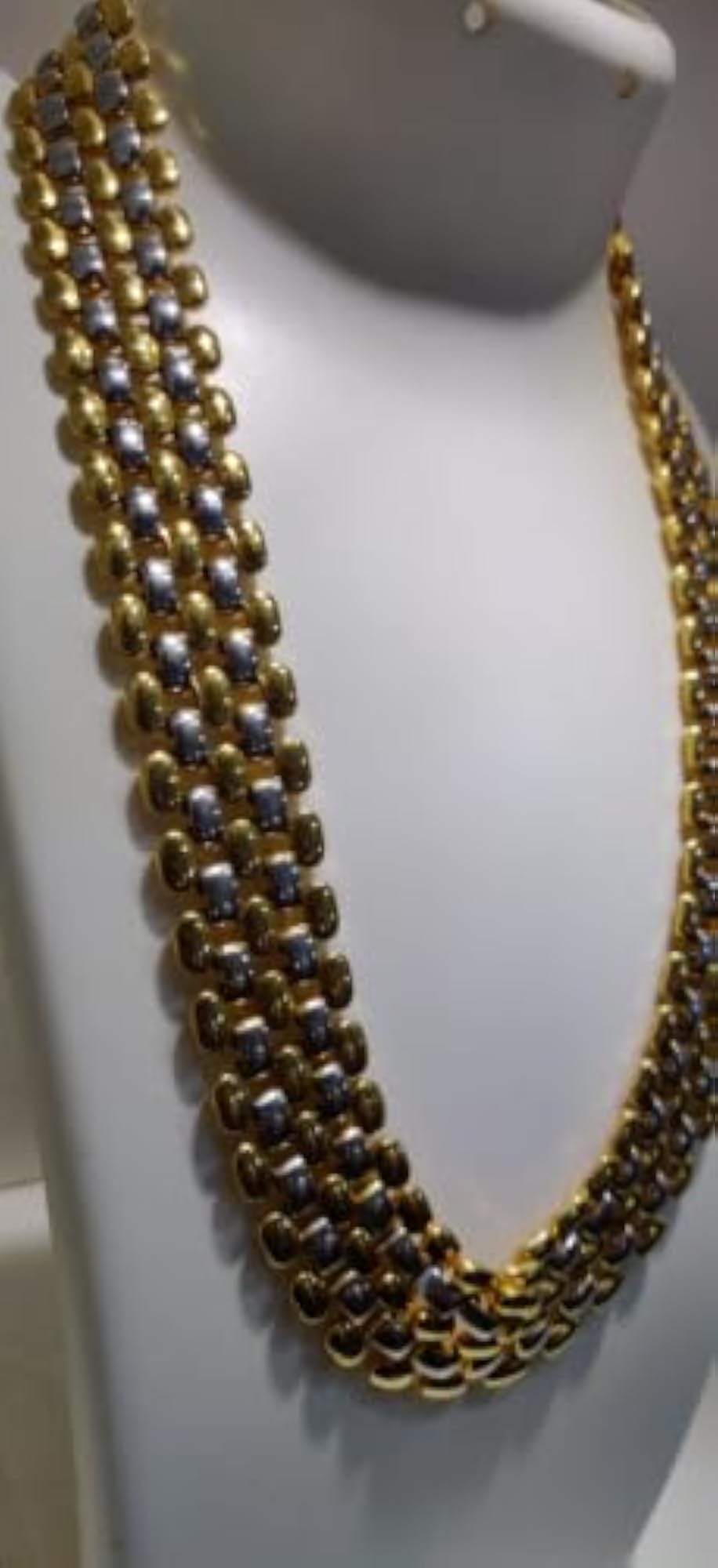 Men's Gold Plated Pleated Chain G CH 94