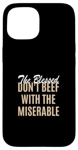 �^�� �J���[ Too Blessed To Be Miserable �^�� �O���t�B�b�N �X�}�z�P�[�X iPhone 15 �p