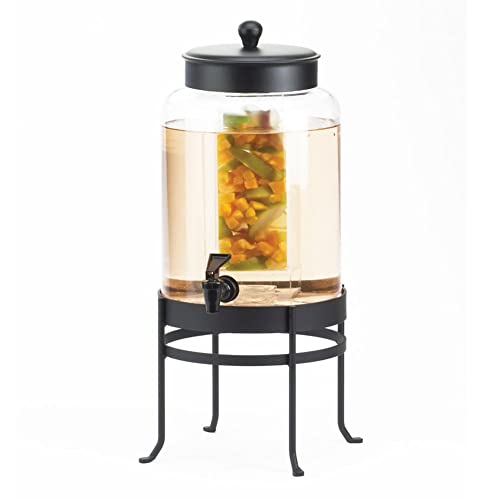 Cal-Mil 1580-2INF-13 SoHo 2 Gallon Round Glass Beverage Dispenser w ...