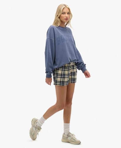 Short elastique en coton à carreaux femme Superdry - vue 4