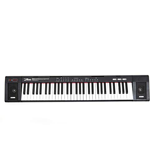 ZHRUNS Electric Keyboard 61 Keys & Sheet Music Stand-Portable Electronic Keyboard Musical Instrument with Headphone Jack & Teaching Modes for Beginners (Adults and children) (Black) - Thumbnail 2