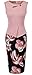 Homeyee Women's Elegant Chic Bodycon Formal Dress B288 (S, Light Pink)