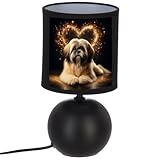 Lampe de chevet noir chien Shih Tzu Lhassa Apso 1